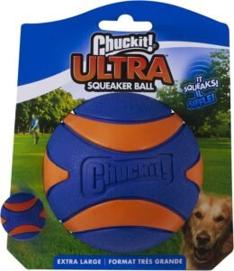 Chuckit! Dog Balls. Ultra Squeaky Dog Ball, Dog Fetch Toy, Extra Large Dog Balls