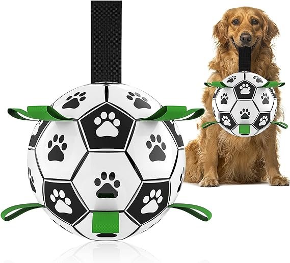 Dog Balls. Interactive Dog Soccer Ball, Dog Rope Ball, Dog Tug Toy, Dog Water Toy, Durable Dog Balls for Medium Dogs and Durable Dog Balls for Large Dogs