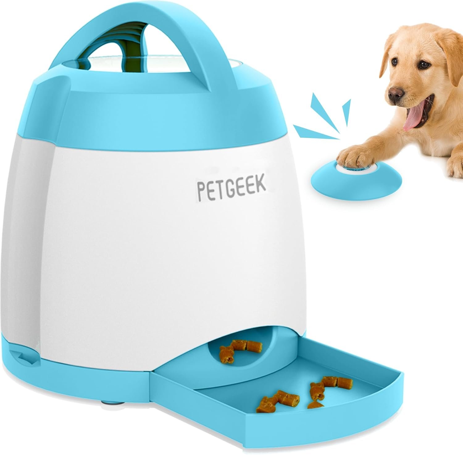 Dispensador automático de comida para perros PETGEEK con botón remoto